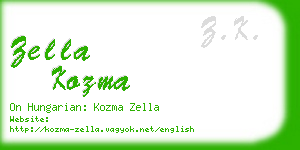 zella kozma business card